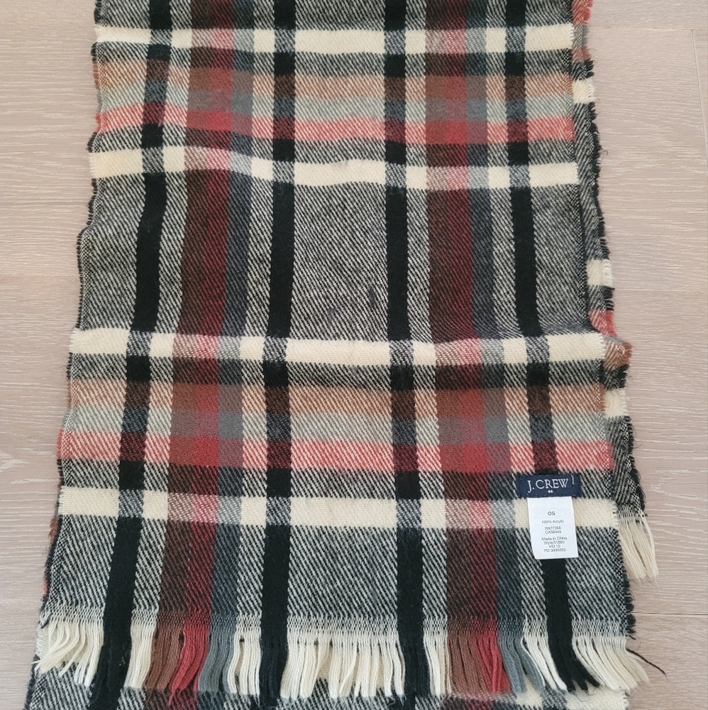 J Crew unisex checkers scarf